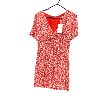 Kookai Womens  Size 40 Neto Button Mini Dress Floral / Red 