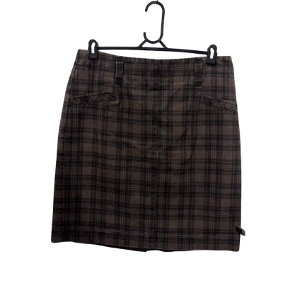 R.M. Williams Brown Checkered Skirt Size 16