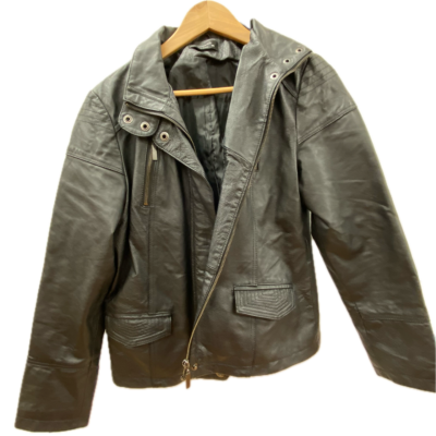 Crossroads Womens  Size 14 Black  Leather Jacket