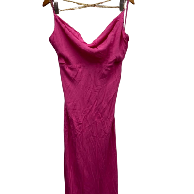RNWY Size 14 Maxi/ Chain Strap Dress Hot Pink  