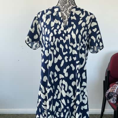 Shein Womens  Size XL Free Size Dress Blue / Camouflage 