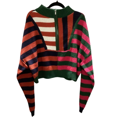 BNWT Sportsgirl Womens  Size M Cropped Jumper Multicoloured RRP$69.95