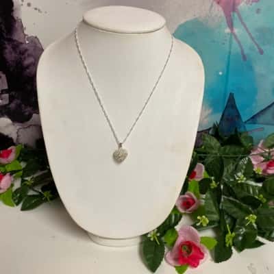 Sterling silver 925 chain with heart pendant New