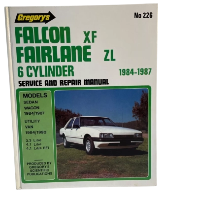Gregory’s #226. Falcon XF & Fairlane ZL Service & Repair manual 