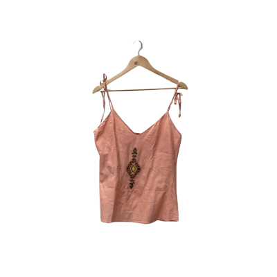 Tigerlily Womens  Size 14 beaded Cami  Orange / Pattern 