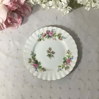 Royal Albert "Moss Rose" Pink Floral Bone China Side Plate