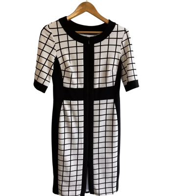 “Joseph Ribkoff” Womens Dress- Size 10 -Black  / White 
