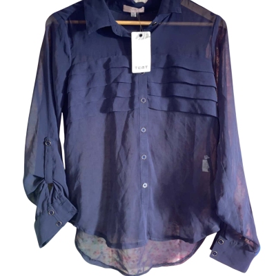 Temt Women's  Size 10 Navy Blue Shirt