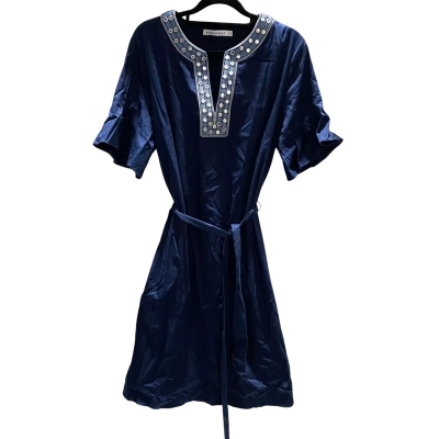 Sportscraft Womens  Size 14 Midi Dress Navy Blue With Belt NWOT