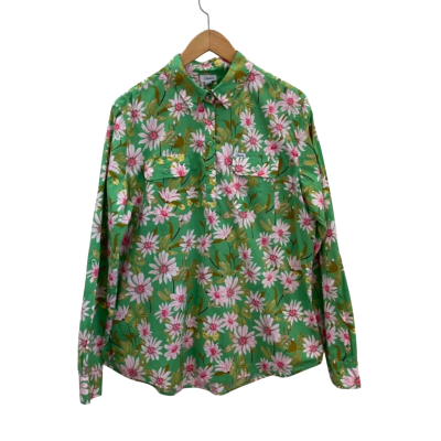 Grovers Womens  Size 18 Long Sleeve Shirt Floral / Green 
