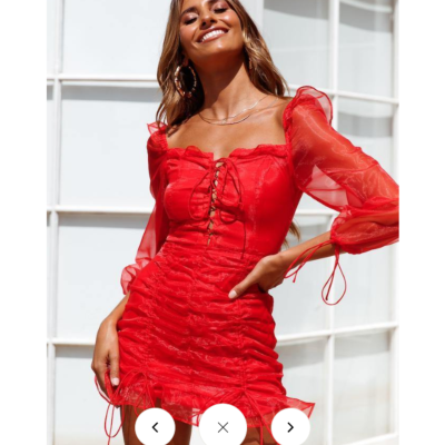 LIONESS FENG SHUI MINI RED DRESS Size 12 / L(s)