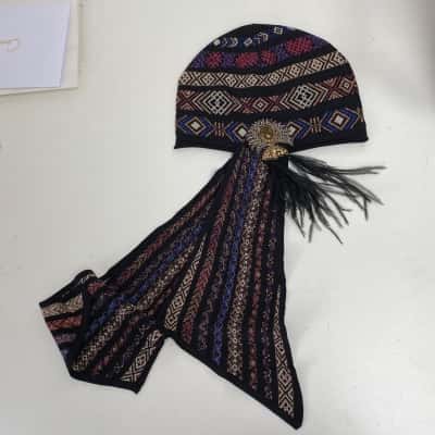 Camilla Black Embellished Hat One Size 