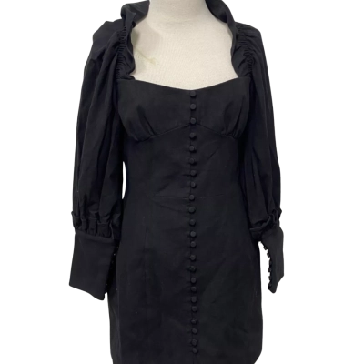 New with tags Don't Pay $280 Asilio Womens  Size 8 Black  ruffle dress 