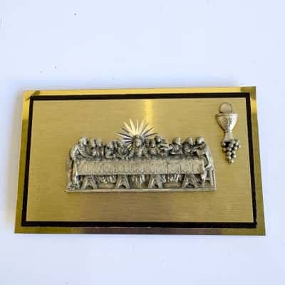 Small Last Supper Pewter Plaque