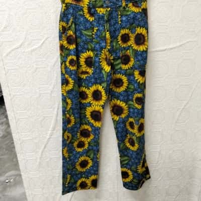 Run & Fly Size 10 Pants Blue / Floral / Green / Yellow NWT