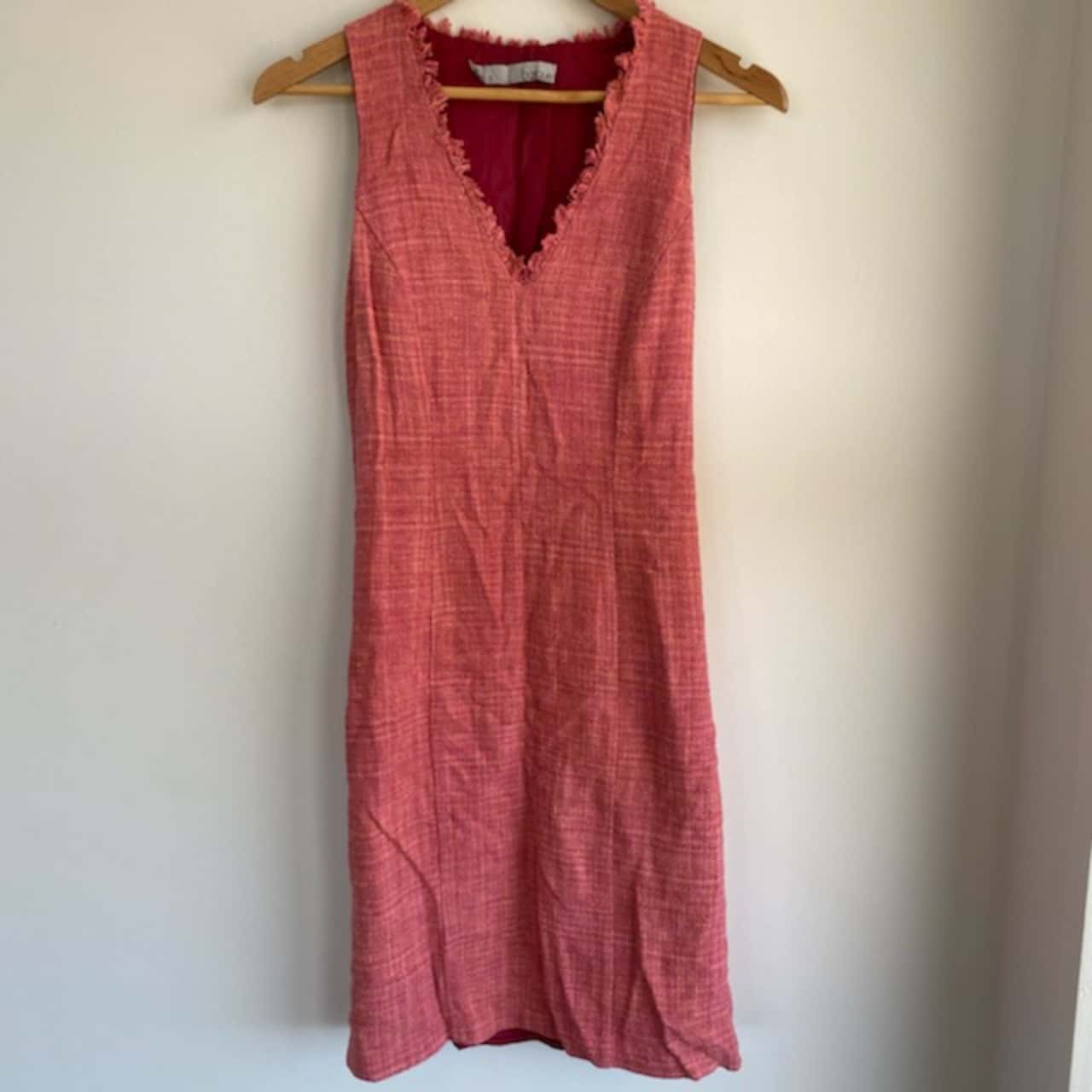 Basque Silk Pink Dress Australian Made Size 8 / S(s)