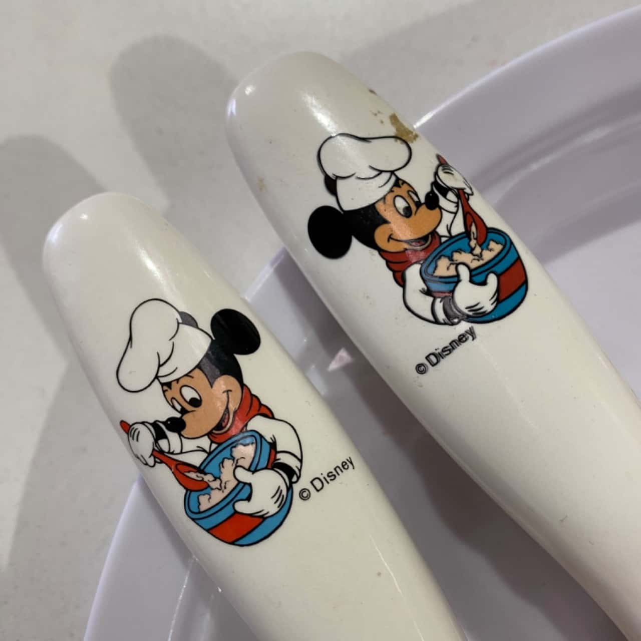 Mickey Mouse Salad Servers & Plastic Plate (s)