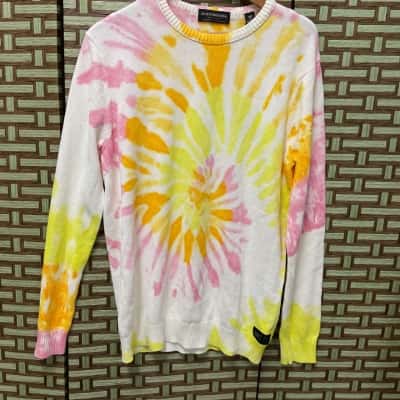 NWT Scotch & Soda Women's XL Longsleeve Jumper Pullover Multicoloured Ladies Tie Dye 