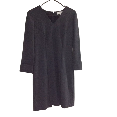 Veronika Maine Womens  Size 10 Long Sleeve Dress Grey 