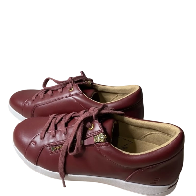 Homyped Maroon Sneakers W/Side Zip Size 10