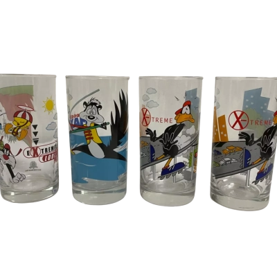 Looney Tunes IXL Glasses x4