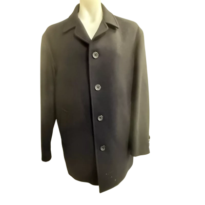 Bossini Mens  Size L Winter Wool and Cashmere  Coat Black  