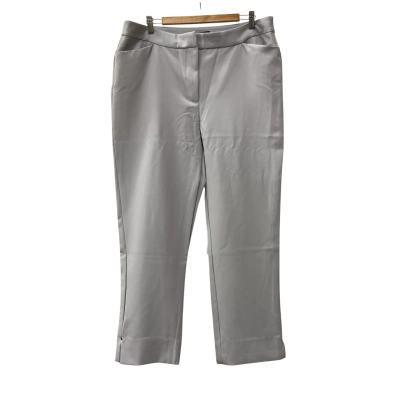 Liz Jordan Slim Leg Stud Detail Pants in Silver Size 18