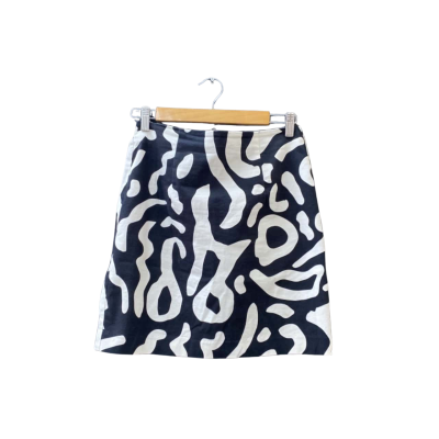 Gorman Size 10 Pencil Skirt Black/Multicoloured/Pattern/White 