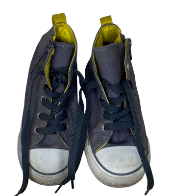 Converse shoe Kids Size 10 Grey / Yellow 
