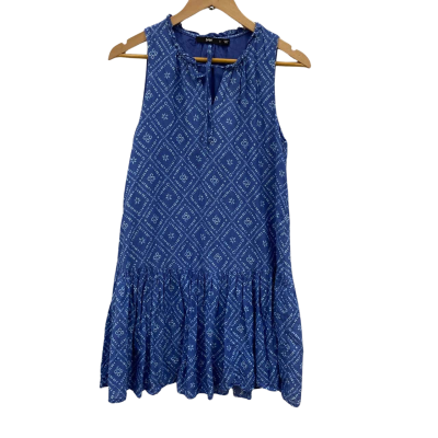 Sportsgirl Women's Size 6 100-% Cotton Mini Dress Tie$Dye Blue 