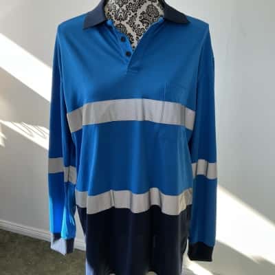 Mens  Size L High Vis Jacket Blue 