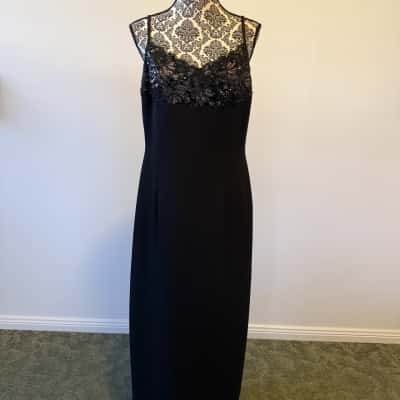 Liz Jordan Womens Size 14 Formal Black Dress 
