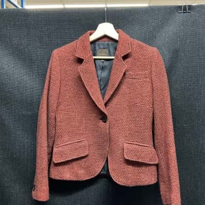 Anna Thomas textured  Blazer Beige / Brown / Burnt Orange / Orange 
