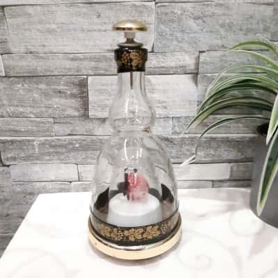 Vintage French Musical Bottle Decanter with Dancing Couple
