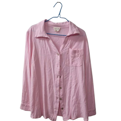 erin louise Women's Size S Long Sleeve Shirt in Pink  