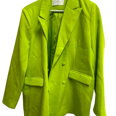 Meshki Womens  Size M Open Front Button Jacket Green 