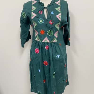 Gorman Womens Green LINEN DRESS 