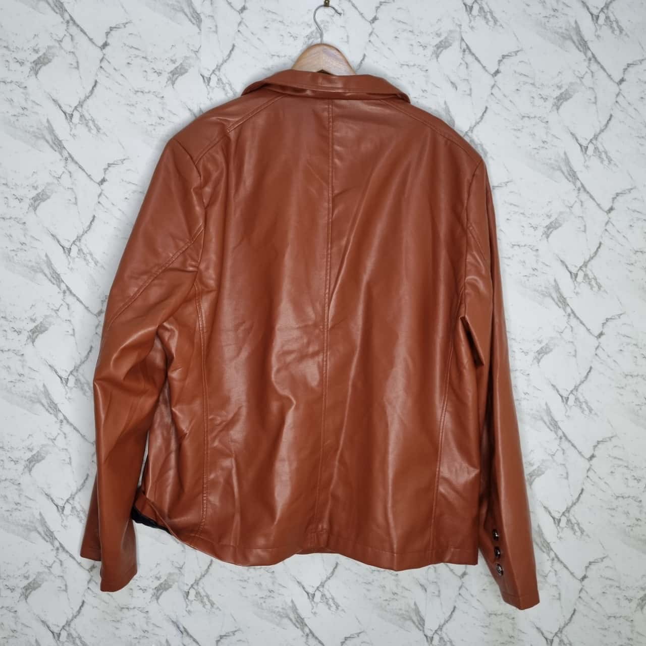 Le'Antoinette Terra Dark Brown Leather Blazer