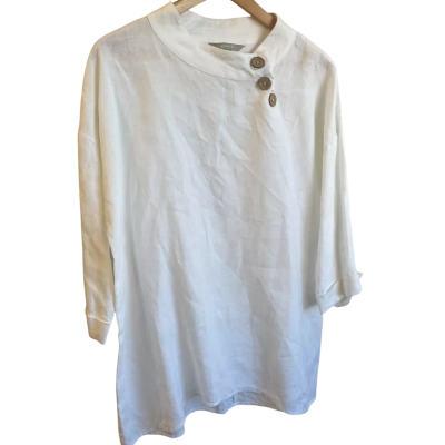 “Yarra Trail” -  Size 14 - 3/4 Sleeve Shirt White 