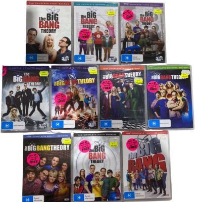 The Big Bang Theory Seasons 1-10 DVDs (Seasons 2-10 Unopened!)