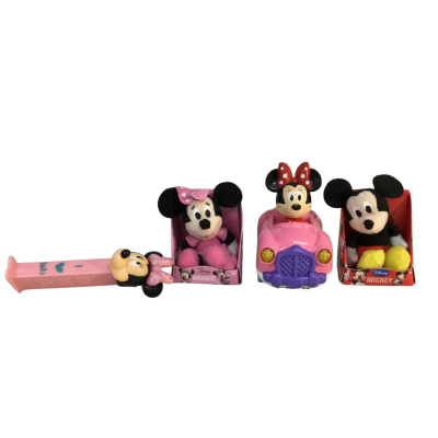 Minnie and Mickey Toys and Pez Dispenser as pictured