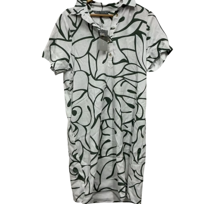 Katies Women's Size 10 Shirt Dress Green/ White 