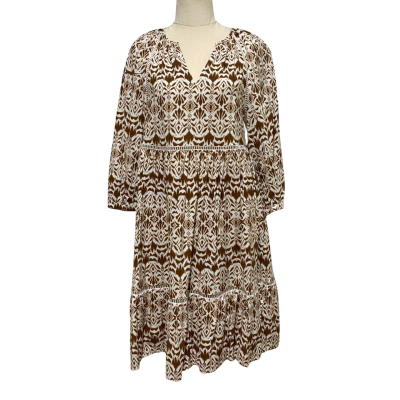 Sussan Womens  Size 6 Dress Brown / White Pattern 