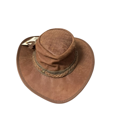 Barmah Dark Brown Hickory Crackle Hat - Size M