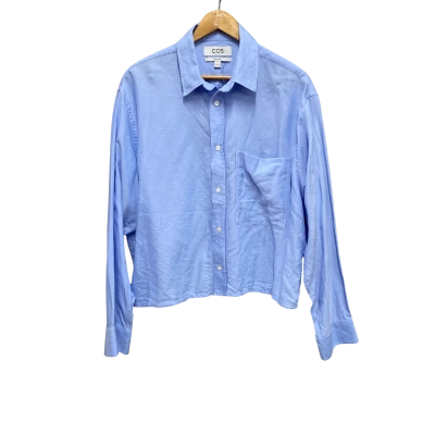 COS Mens  Size L / M Long Sleeve Shirt Blue 