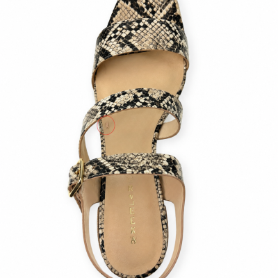 Ravella Snakeskin Print Strappy Heels – Size 40