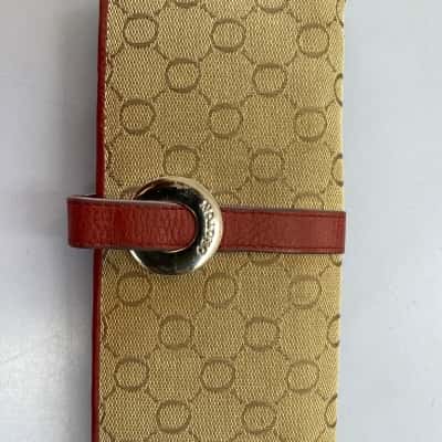 Oroton Brown and Red Long Wallet
