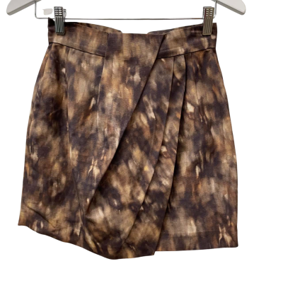 Scanlan Theodore Womens  Size 6 Mini Skirt Brown / Multicoloured 