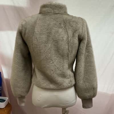 Once/Was Womens  Size One Size Cropped Jacket Grey 