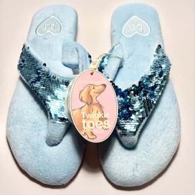BNWT Peter Alexander Size M Blue Slippers